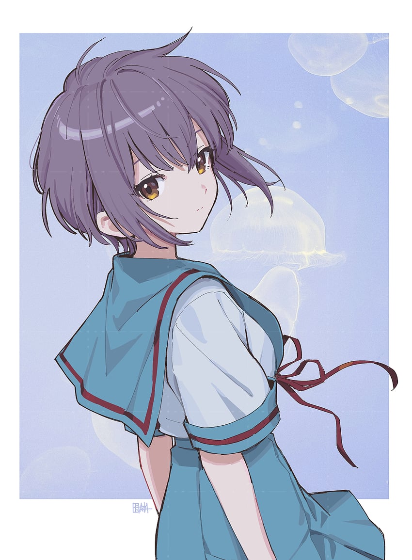 nagato yuki (suzumiya haruhi no yuuutsu) drawn by a-ka