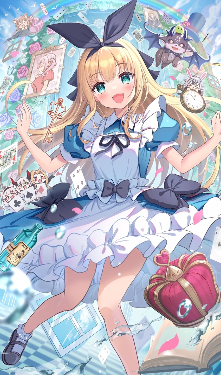 mononobe alice and debidebi debiru (nijisanji) drawn by akabane_(zebrasmise)