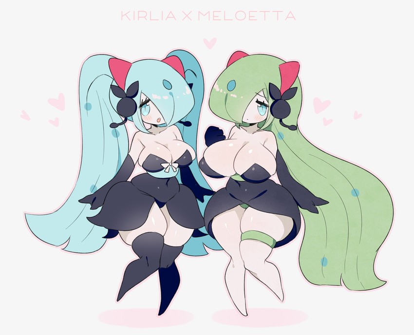 kirlia and meloetta (original and 1 more) drawn by aliceyawnin