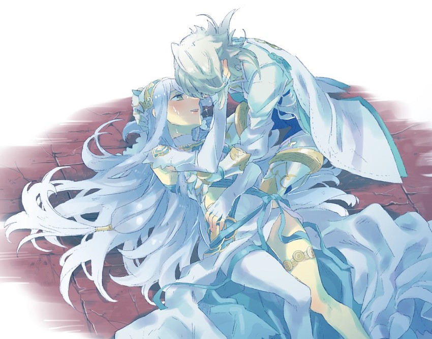 azura and male corrin (fire emblem and 1 more) drawn by aisutabetao