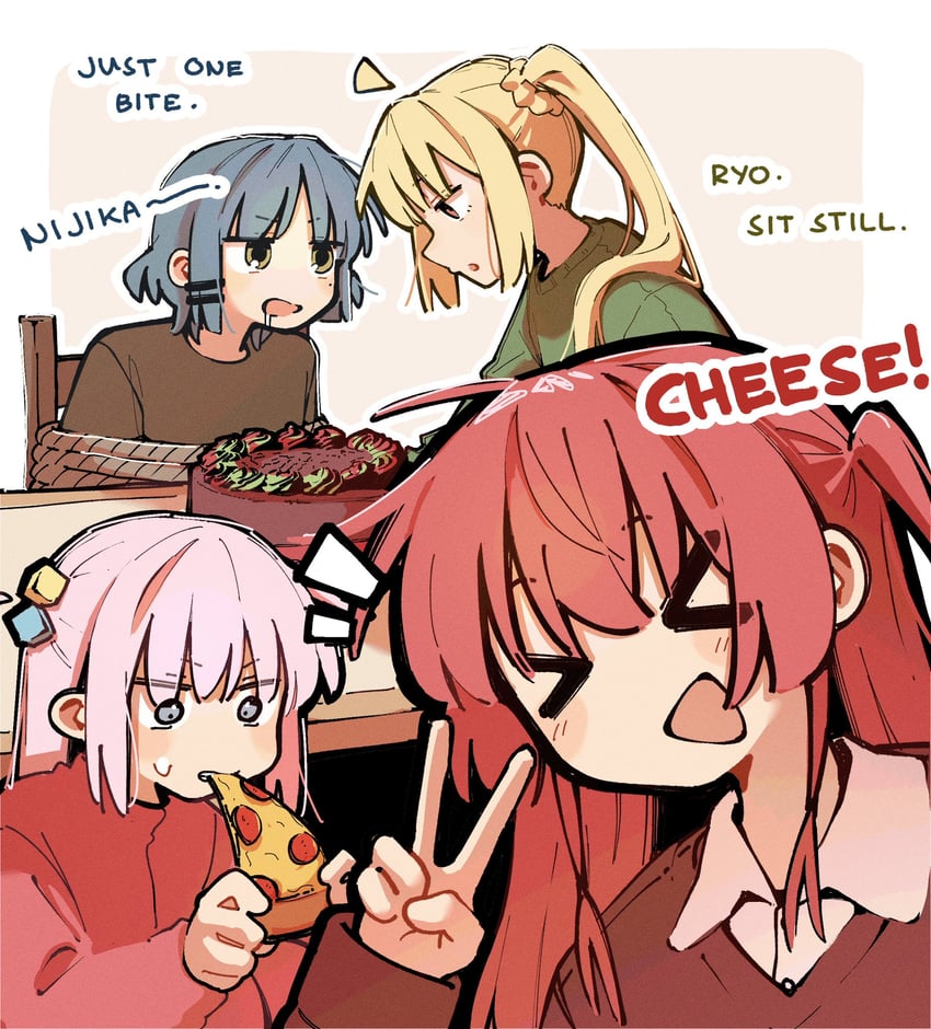 gotoh hitori, kita ikuyo, ijichi nijika, and yamada ryo (bocchi the rock!) drawn by machuuu68