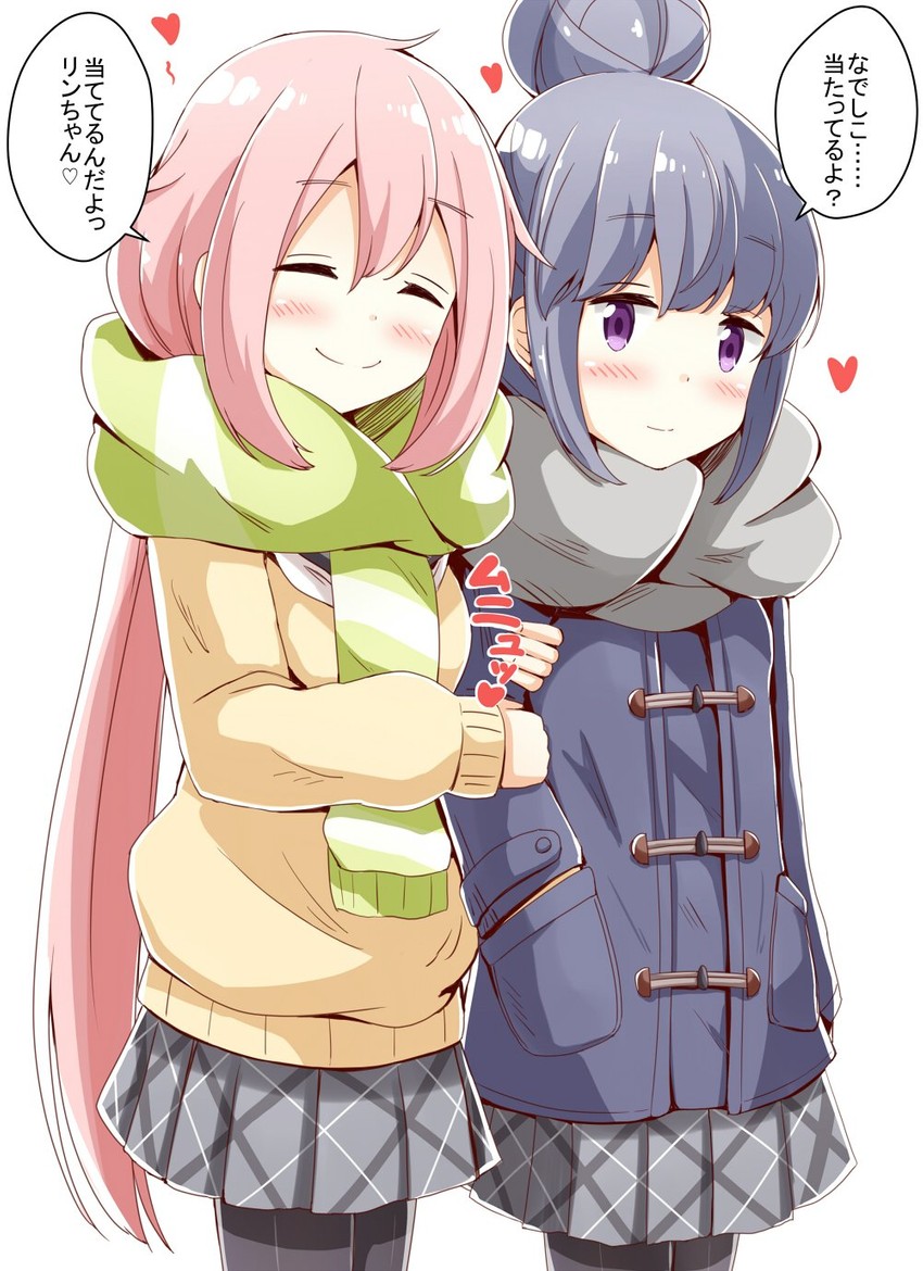 shima rin and kagamihara nadeshiko (yurucamp) drawn by aikawa_ryou