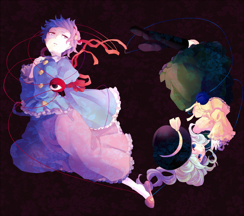komeiji koishi and komeiji satori (touhou) drawn by hanada_hyou