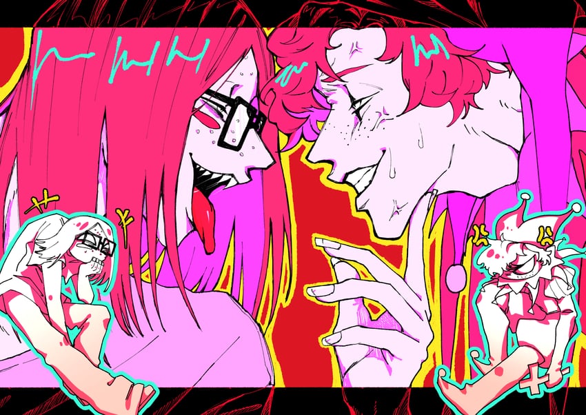 randal ivory and sebastian de tomato smith chicken legs (randal's friends) drawn by lie_o31o