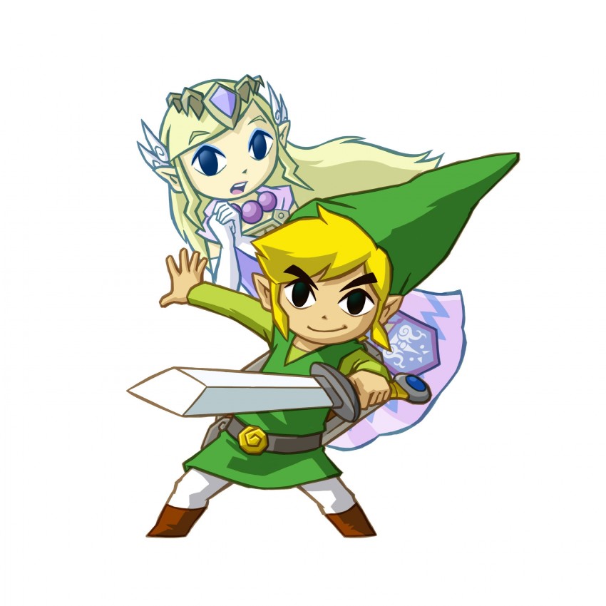 link, princess zelda, toon link, and toon zelda (the legend of zelda and 1 more)