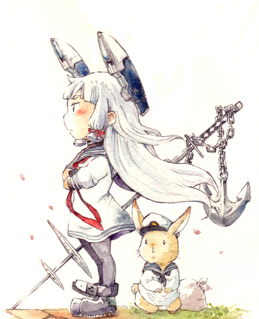 admiral, murakumo, and non-human admiral (kantai collection) drawn by uzaki_(jiro)