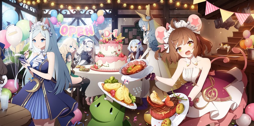 mephistopheles, yuria, talia, mica, seeha, and 1 more (eversoul) drawn by ankkoyom