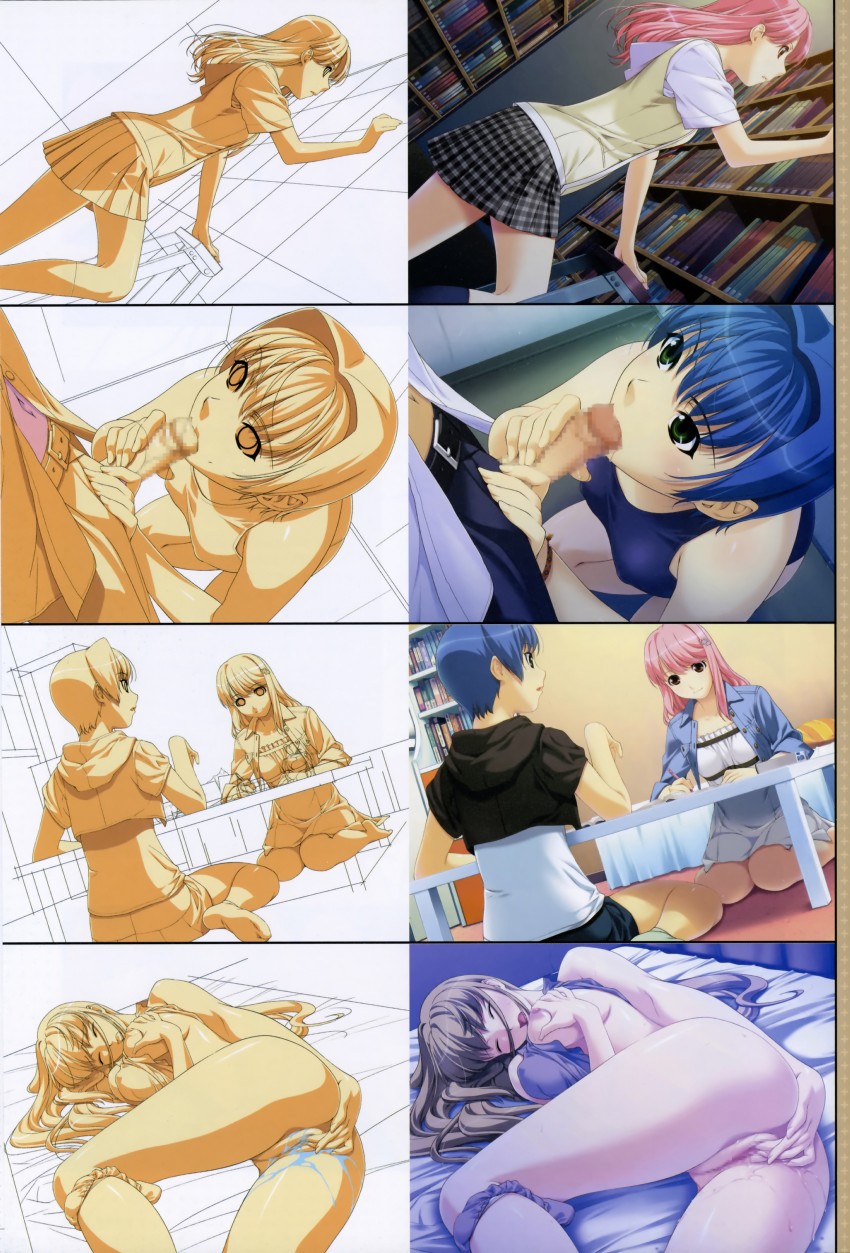 serizawa madoka, shiina kasumi, sakurano miren, and yuzuki minami (kimihagu) drawn by ino_(magloid)