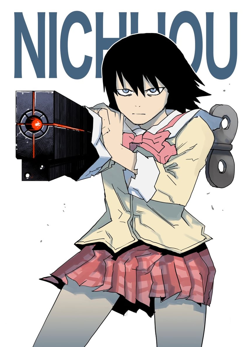 shinonome nano and sanakan (nichijou and 1 more) drawn by manabu_yashiro