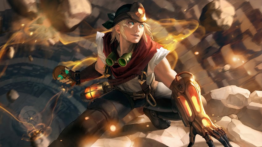 ezreal and explorer ezreal (league of legends) drawn by sangsoo_jeong