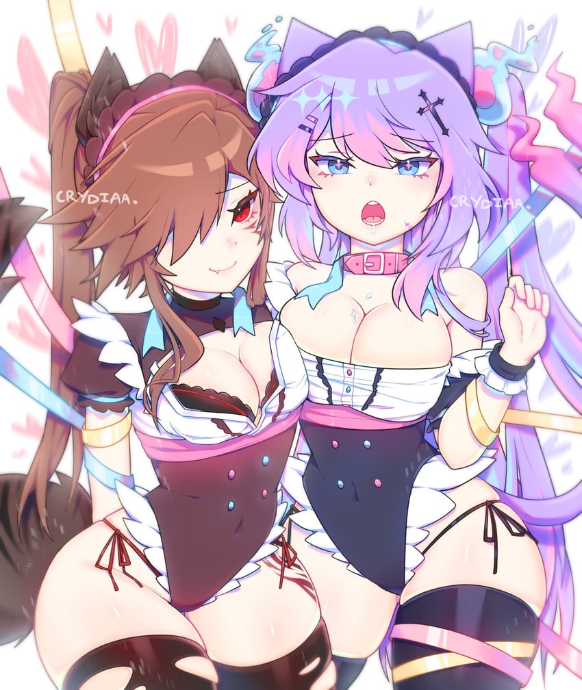 cry and sleepybunsu (indie virtual youtuber) drawn by crydiaa_(artist)