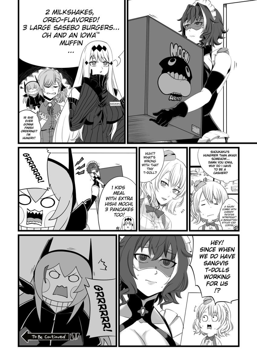 colorado, spas-12, aircraft carrier water oni, m4 sopmod ii jr, and ripper (kantai collection and 2 more) drawn by reizo_ne
