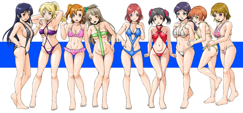 nishikino maki, tojo nozomi, sonoda umi, yazawa nico, ayase eli, and 4 more (love live! and 1 more) drawn by shizuki_shinra