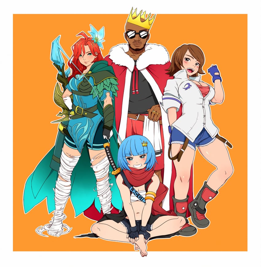 kazama asuka, windranger, and lacari (original and 4 more) drawn by klaudsanart