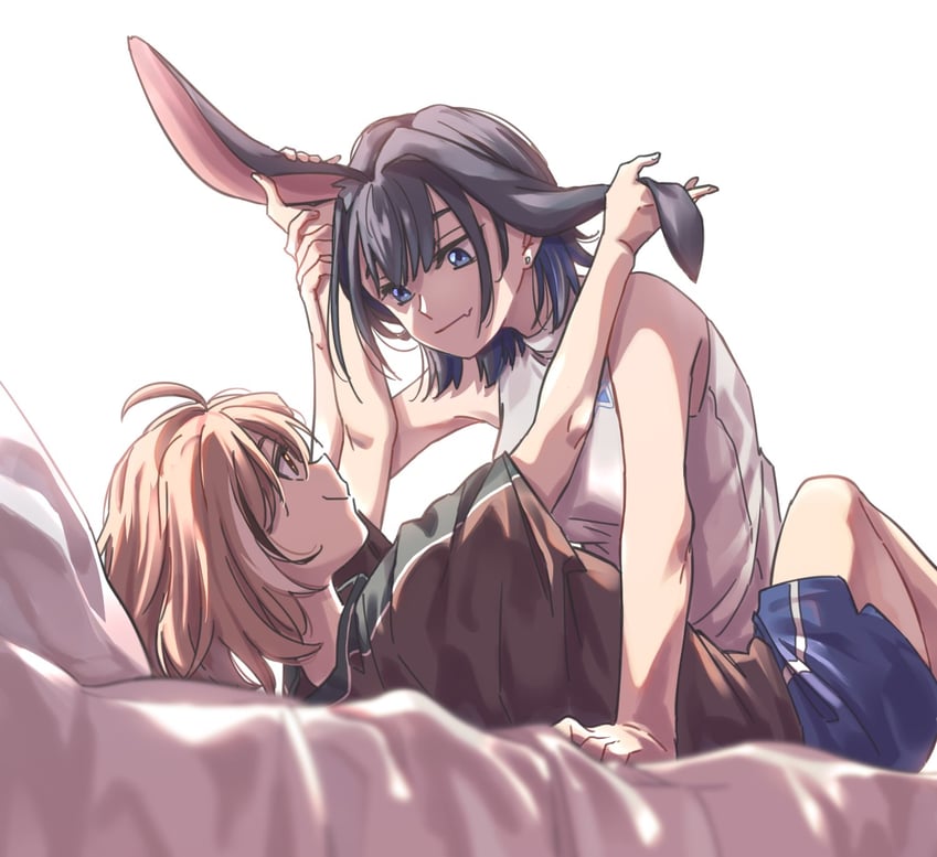 ouro kronii and nanashi mumei (hololive and 1 more) drawn by anco_(platanity)