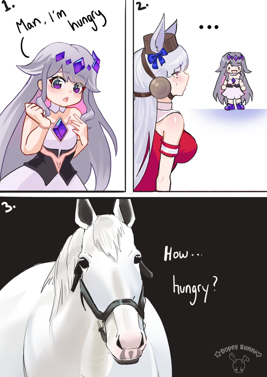 koseki bijou and gold ship (hololive and 3 more) drawn by dopeybunni
