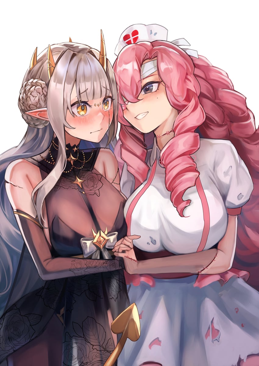 kagome and mumu (indie virtual youtuber and 1 more) drawn by hakusyokuto