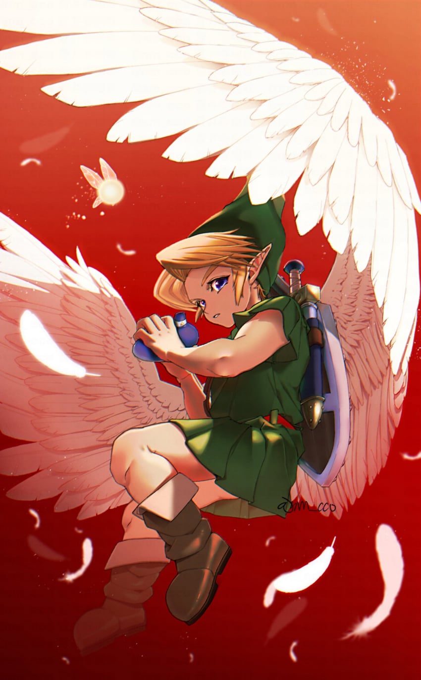 link and navi (the legend of zelda and 1 more) drawn by ao_haruki