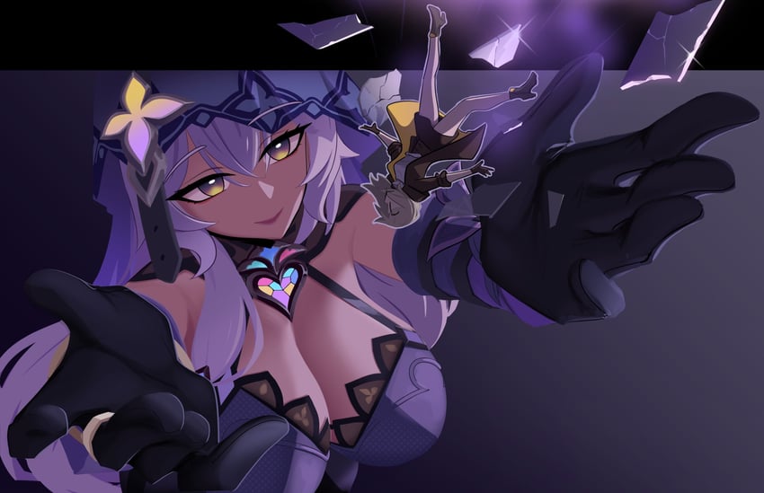trailblazer, stelle, and black swan (honkai and 1 more) drawn by iwillsunder