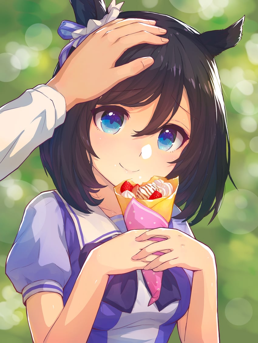 trainer and eishin flash (umamusume) drawn by coba_(coba_xp)