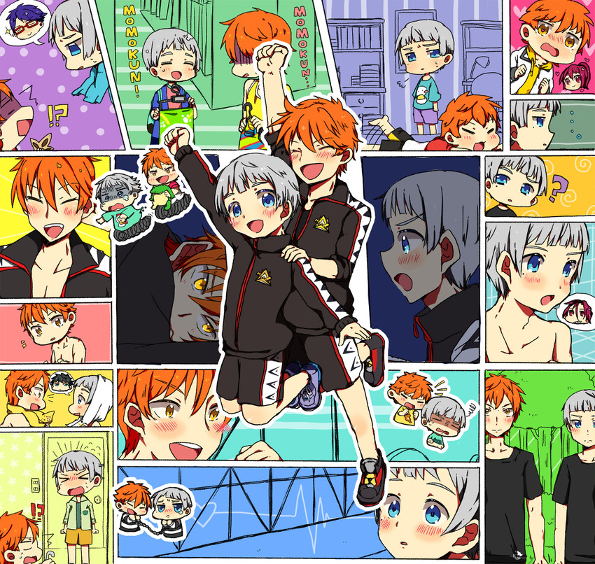 matsuoka rin, matsuoka gou, yamazaki sousuke, ryuugazaki rei, nitori aiichirou, and 1 more (free!) drawn by imo_(hamo)