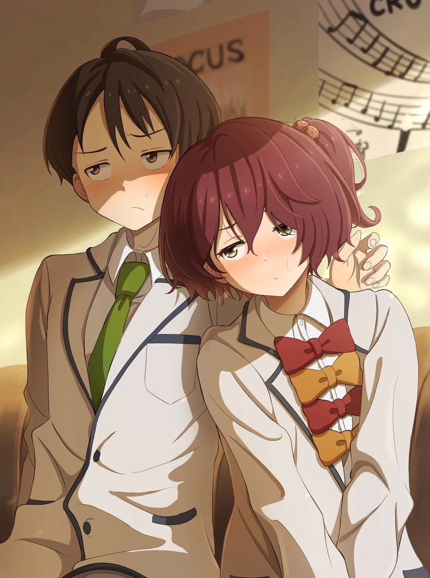 komari chika and nukumizu kazuhiko (make heroine ga oo sugiru!) drawn by omio