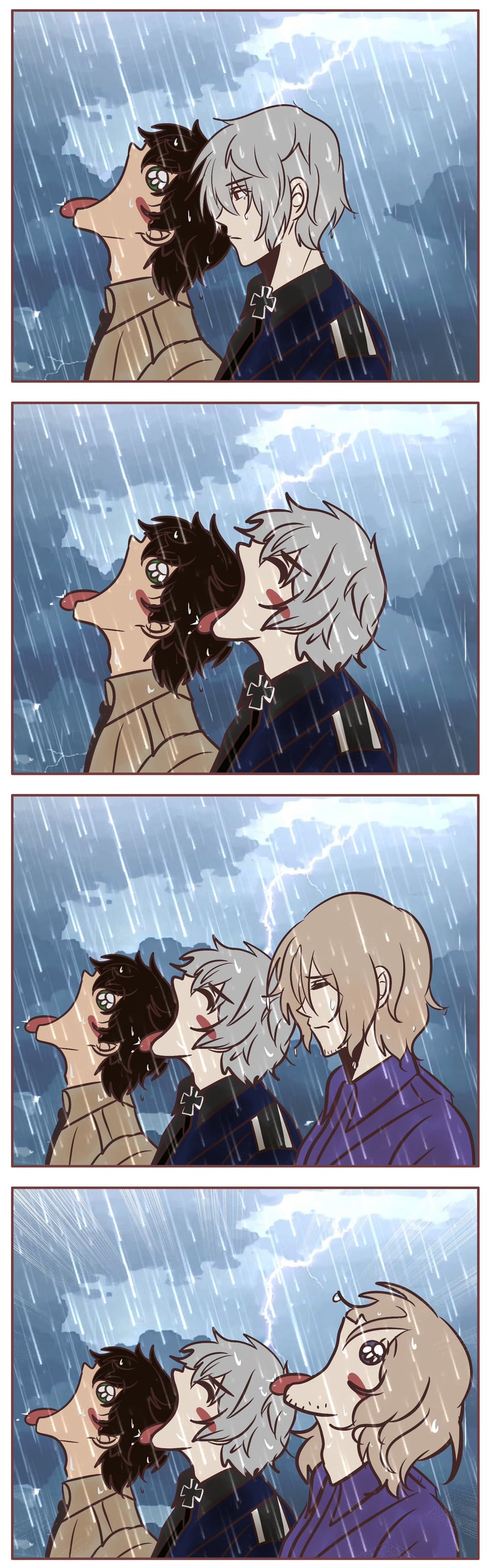 france, prussia, and spain (axis powers hetalia) drawn by heartless666