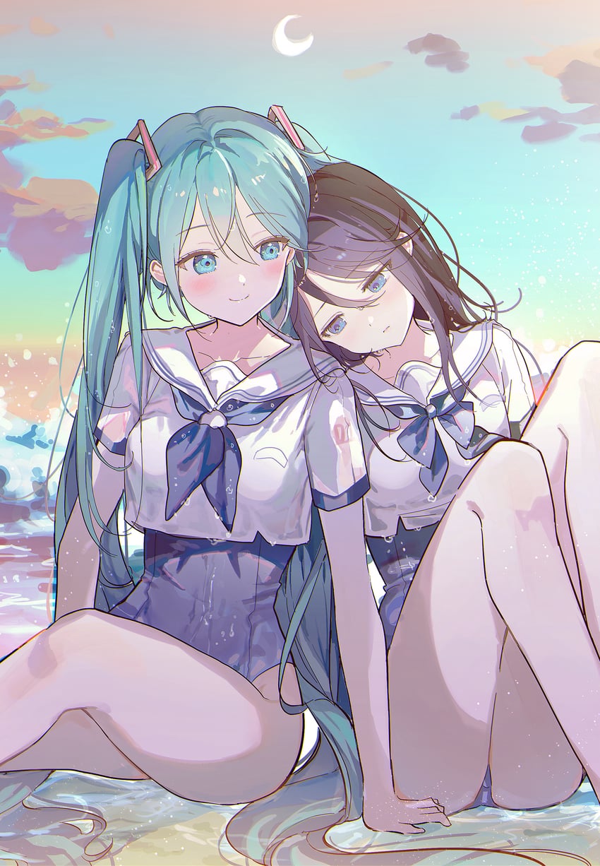 hatsune miku and hoshino ichika (vocaloid and 1 more) drawn by 0202ase