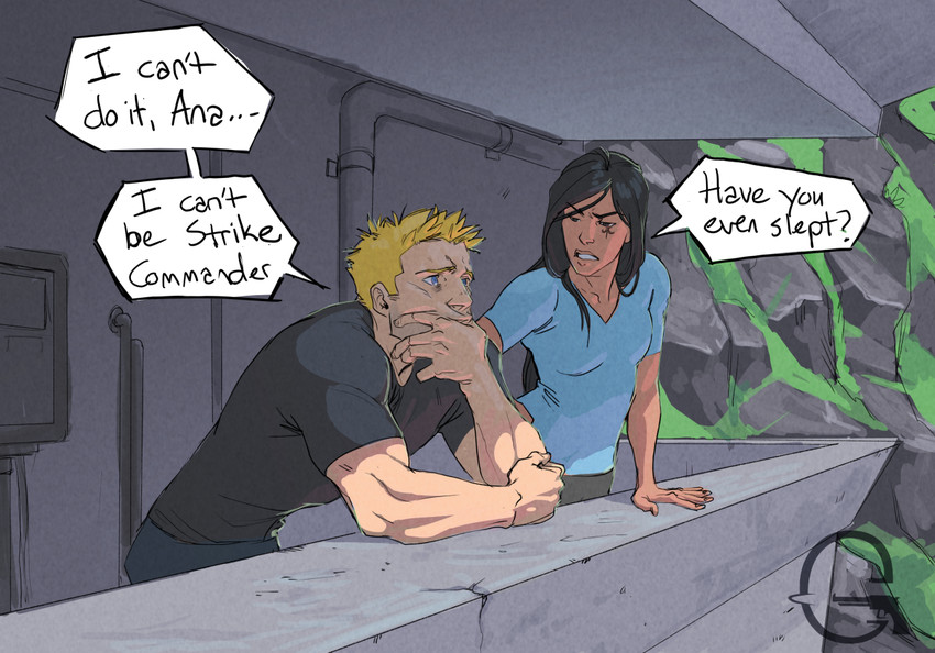 soldier: 76 and ana (overwatch and 1 more) drawn by gunnslaughter