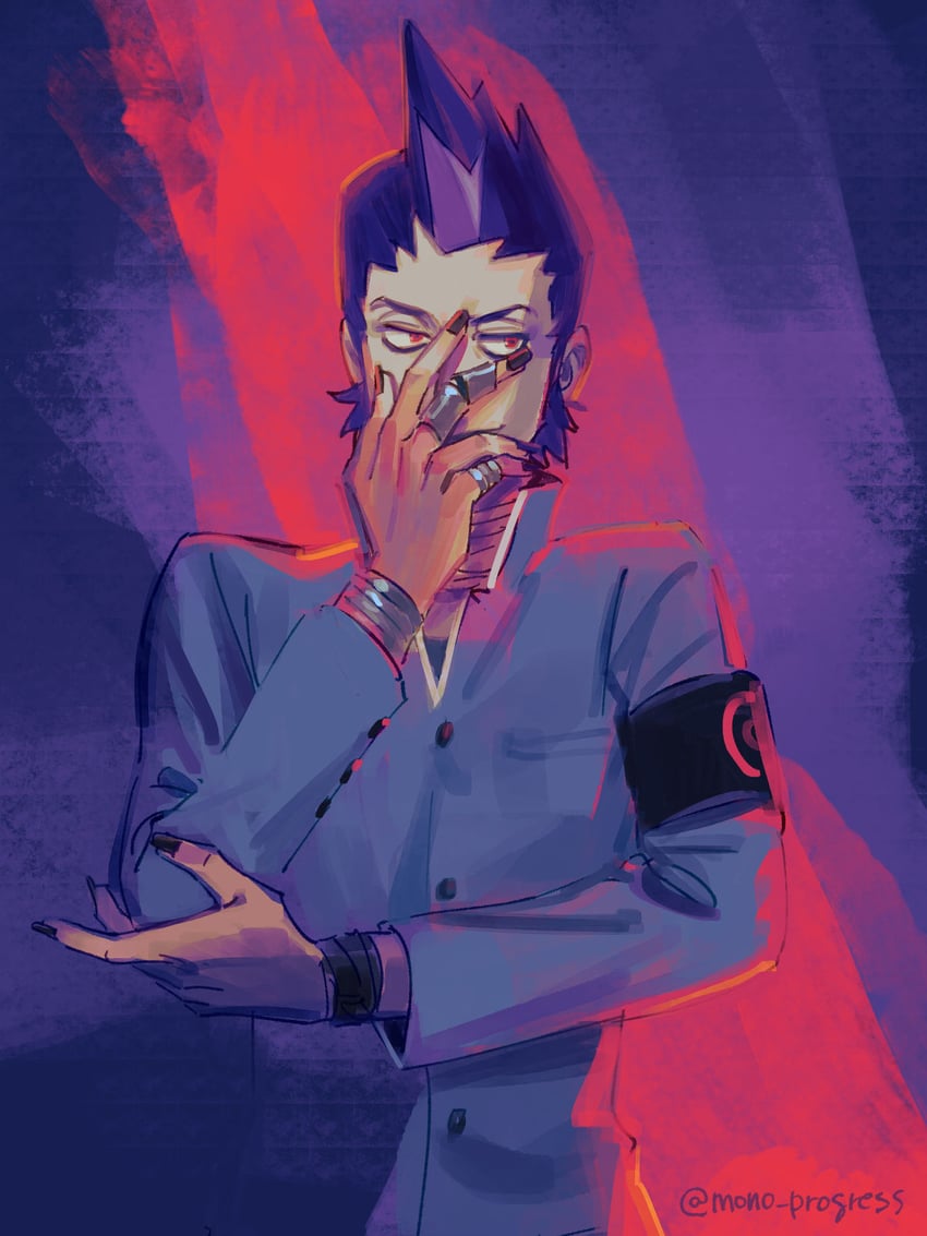 mishina eikichi (persona and 2 more) drawn by mono_progress