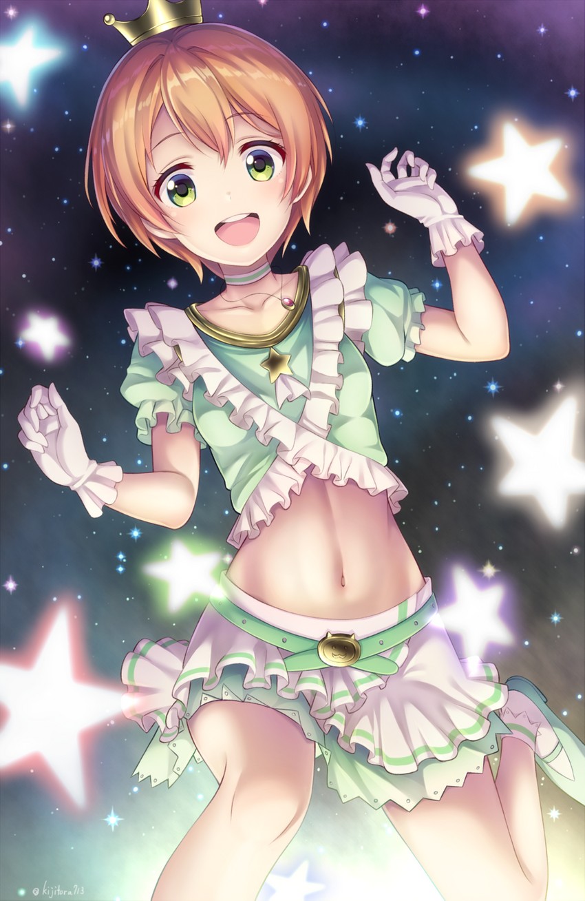 hoshizora rin (love live! and 1 more) drawn by sasurai_(kijitora713)