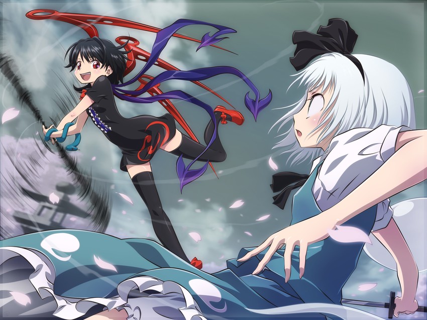 konpaku youmu and houjuu nue (touhou) drawn by ah-negitorow
