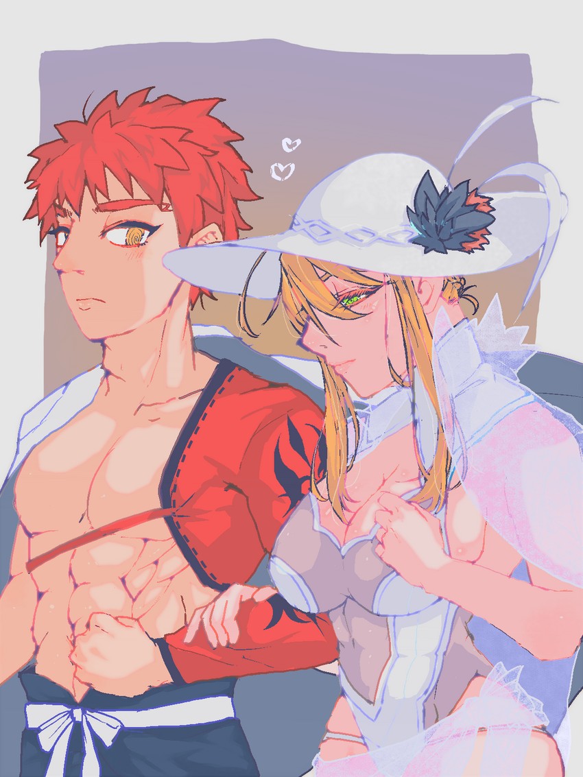artoria pendragon, emiya shirou, and senji muramasa (fate and 1 more) drawn by torioyako