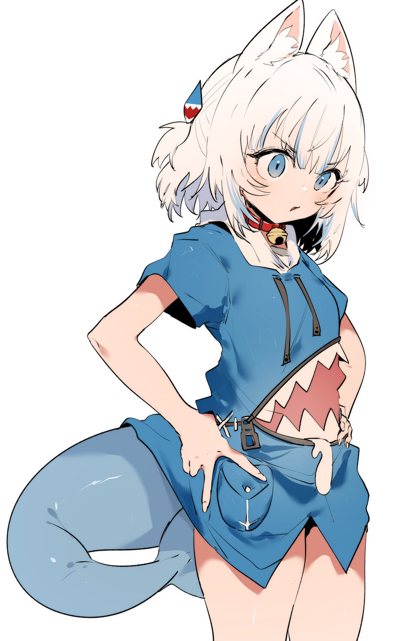 gawr gura (hololive and 1 more) drawn by ddari