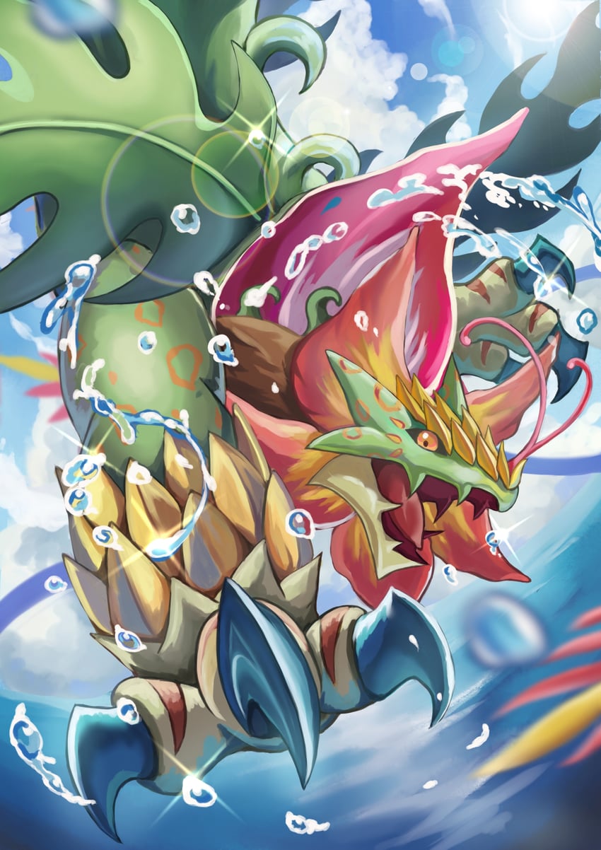 toropiamon (digimon and 2 more) drawn by kou_(xcws3487)