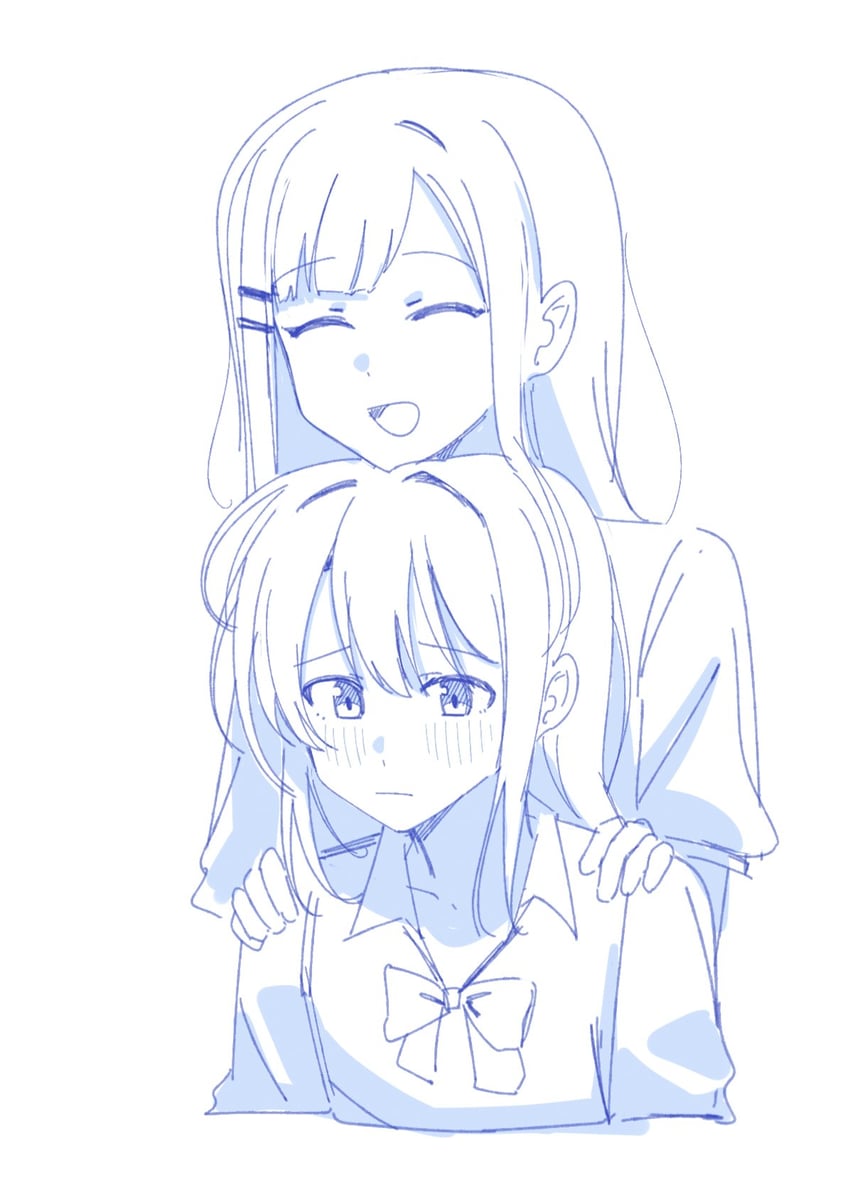 adachi sakura and shimamura hougetsu (adachi to shimamura) drawn by haidao_mao