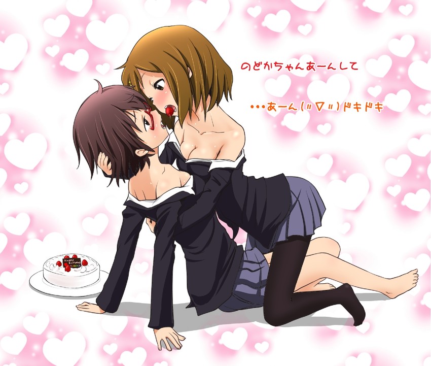 hirasawa yui and manabe nodoka (k-on!) drawn by ahenn