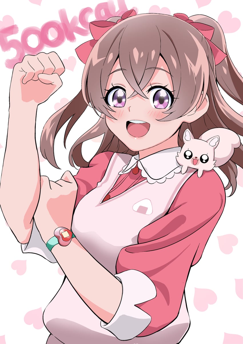 nagomi yui and kome-kome (precure and 1 more) drawn by hakase_yurisuki