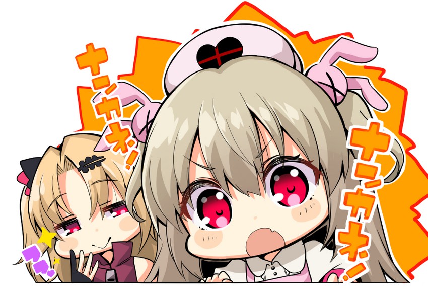 natori sana and akatsuki uni (sana channel and 1 more) drawn by ekakibito