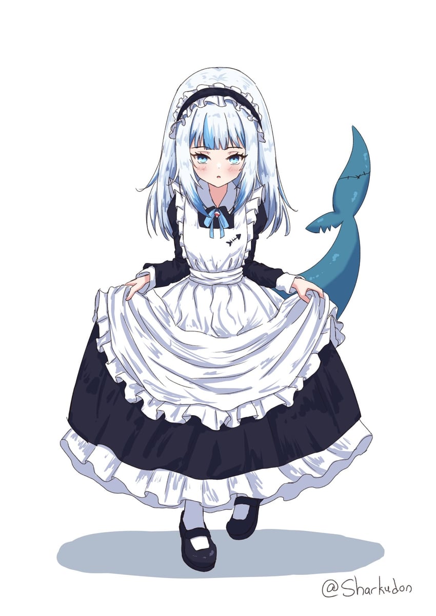 gawr gura (hololive and 1 more) drawn by sharkudon