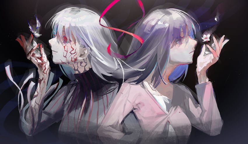 matou sakura and dark sakura (fate and 2 more) drawn by ubwmitekure