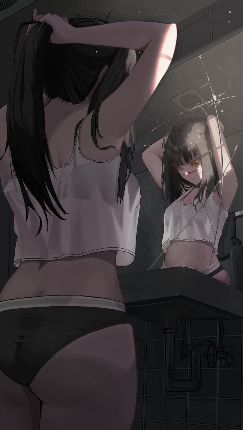 yoru and mitaka asa (chainsaw man) drawn by remi_(allekusu)