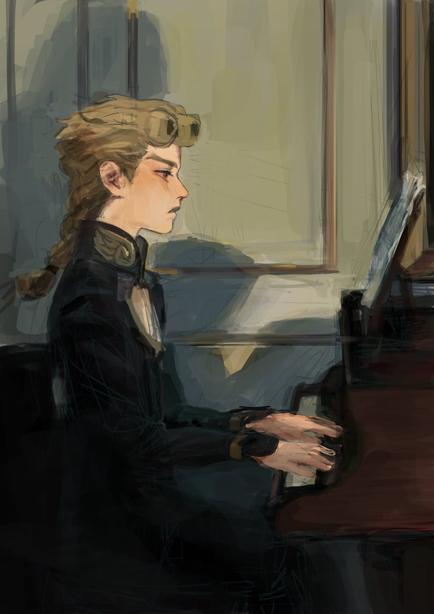 giorno giovanna (jojo no kimyou na bouken and 1 more) drawn by jewangchobab