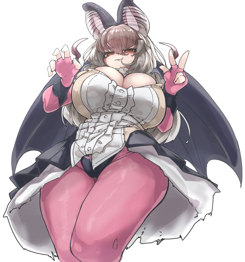 brown long-eared bat (kemono friends and 1 more) drawn by urisaba