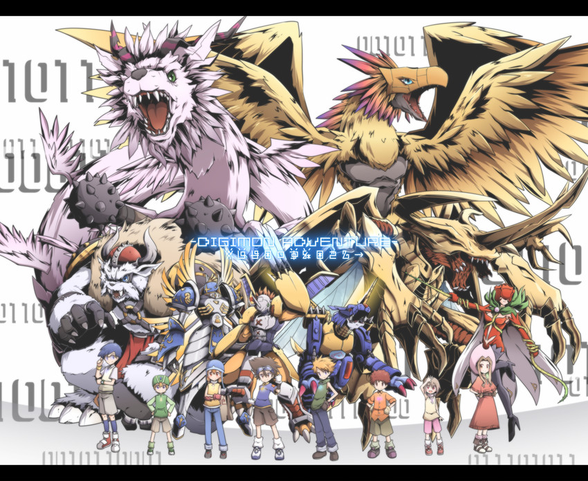 yagami hikari, yagami taichi, tachikawa mimi, takenouchi sora, takaishi takeru, and 11 more (digimon and 1 more) drawn by mori_no_kaeru