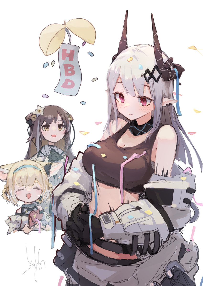 suzuran, mudrock, and folinic (arknights) drawn by tokorinowa