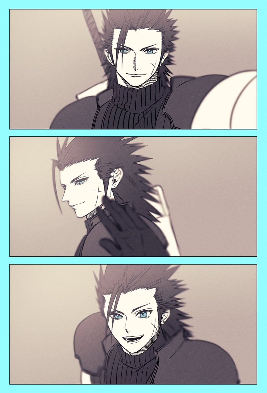 zack fair (final fantasy and 2 more) drawn by ah_yoshimizu