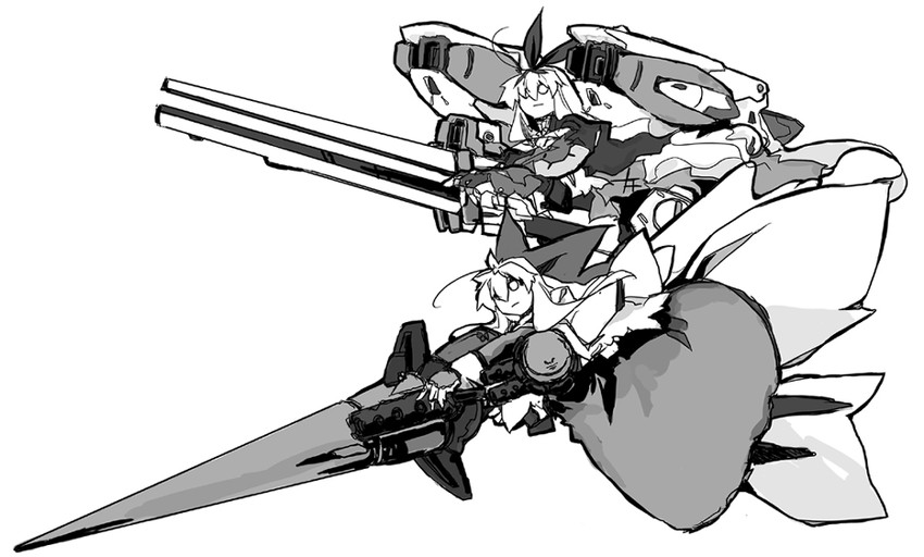 shanghai doll, hourai doll, and v dash gundam (touhou and 3 more) drawn by beru
