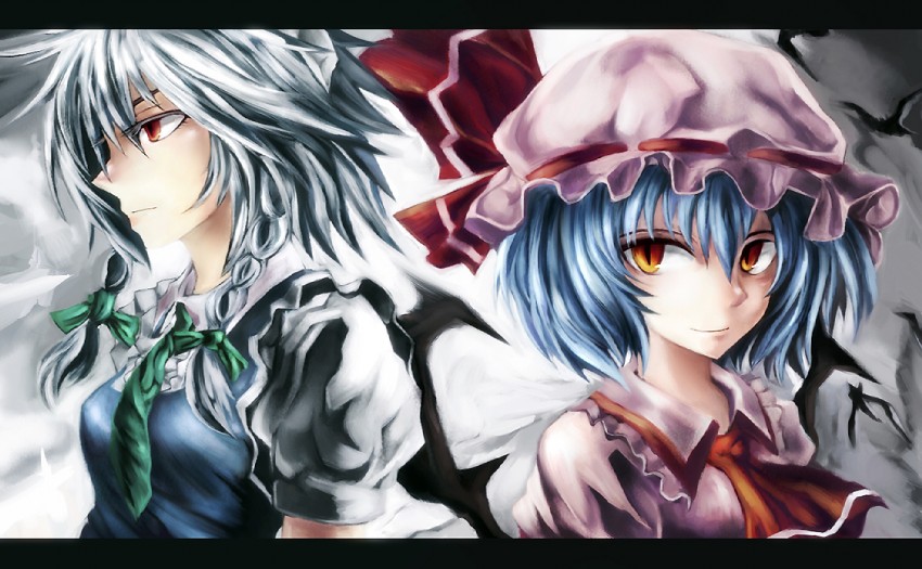 remilia scarlet and izayoi sakuya (touhou) drawn by kuro_kichi