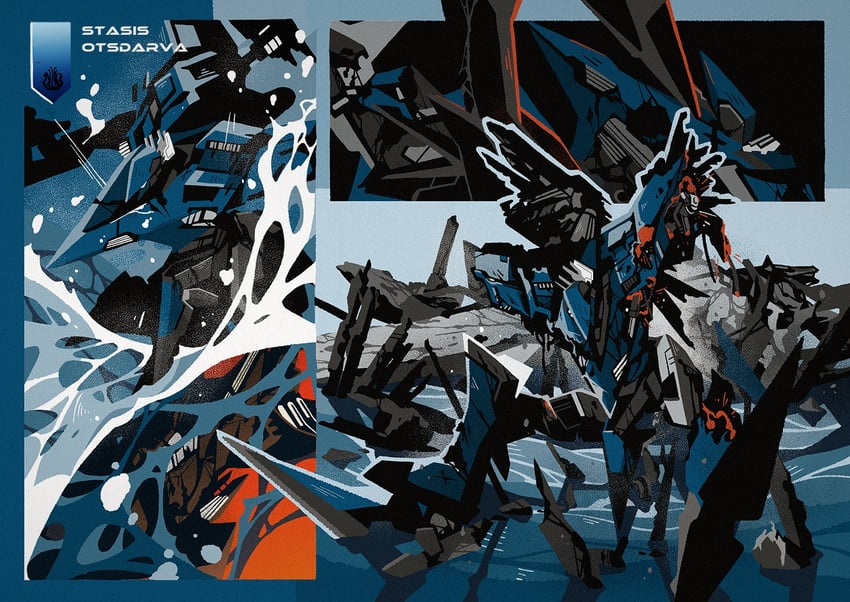 stasis and unsung (armored core and 1 more) drawn by kuroihato